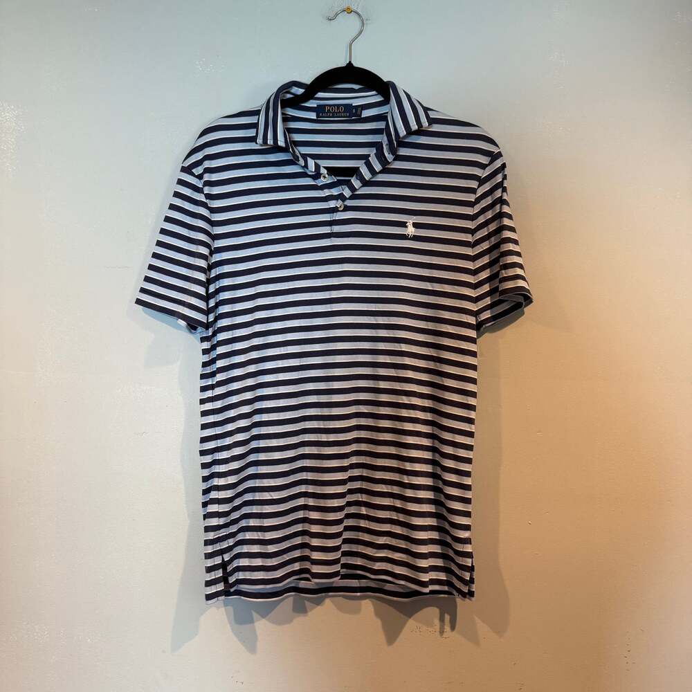Polo Ralph Lauren Men’s Striped Polo Shirt – Size S – 100% Cotton